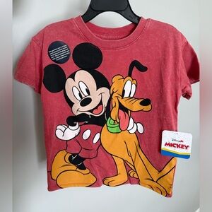 Disney Mickey & Pluto Kids Tee - Red